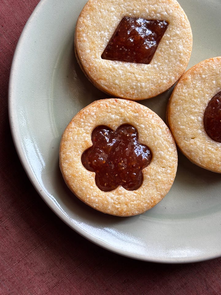 A series of photos depicting cookies