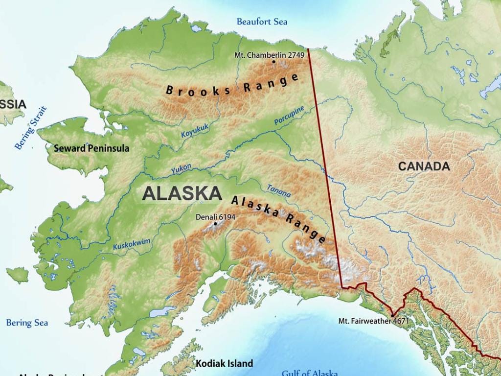Map of Brooks Range.
