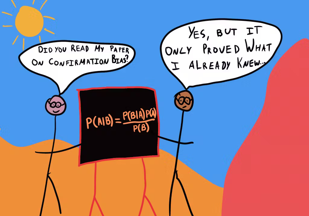 a comic strip explaining confirmation bias