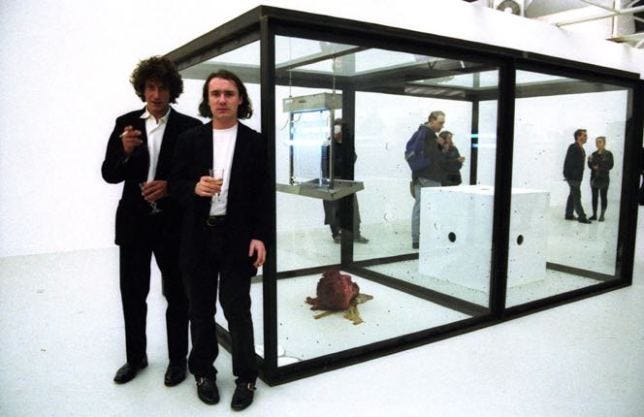 Charles Saatchi (right) and Damien Hirst (left), 1992 Charles Saatchi (right) and Damien Hirst (left), 1992