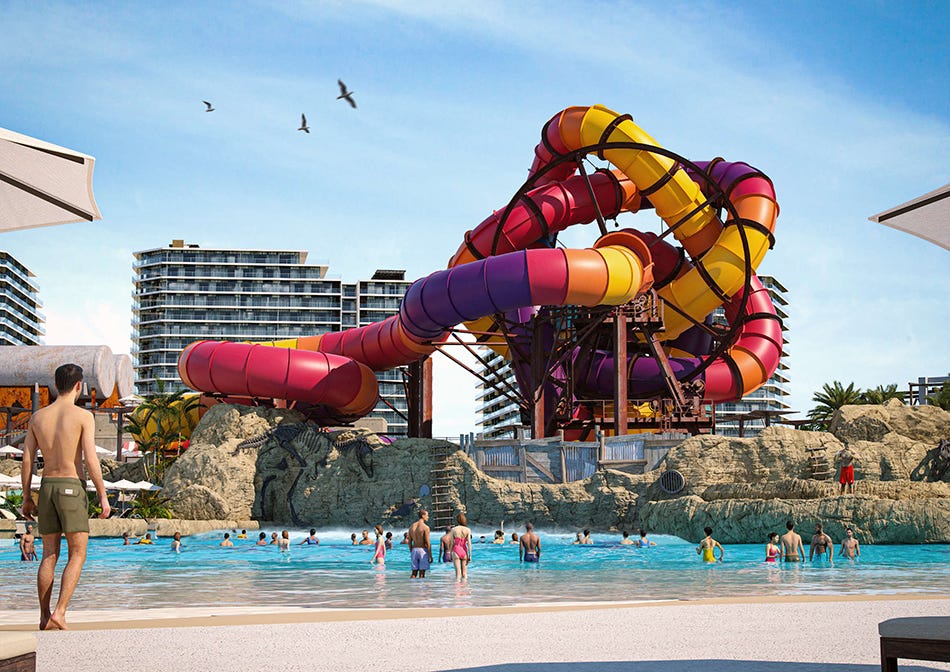 Meryal water park in Qatar slidewheel