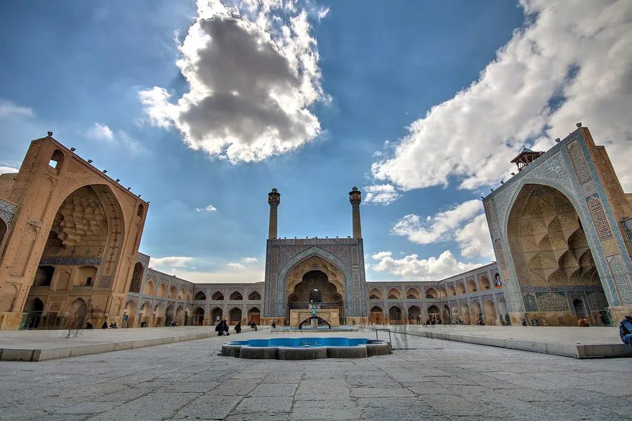 The Jameh Mosque of Isfahan, one of Iran's oldest religious structures.