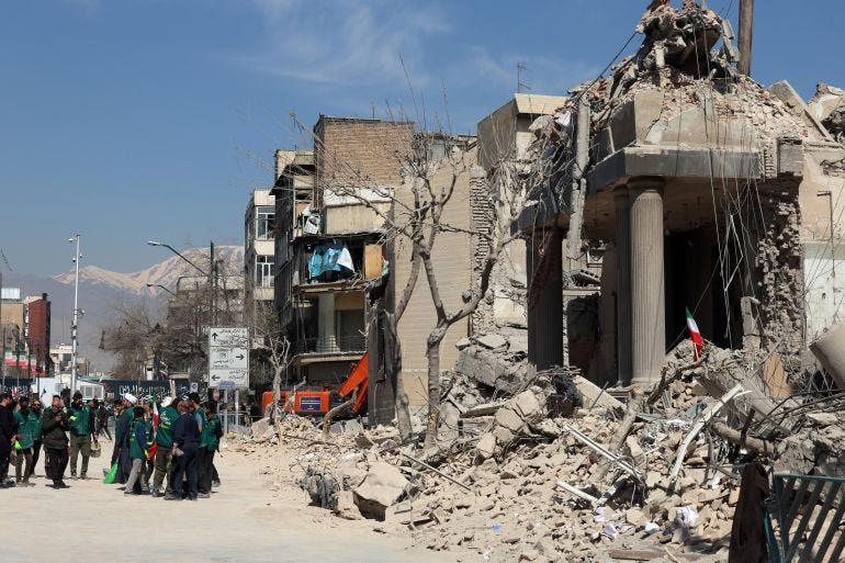 Photos: Ruins of a damaged police station building in central Tehran Photos: Ruins of a damaged police station building in central Tehran