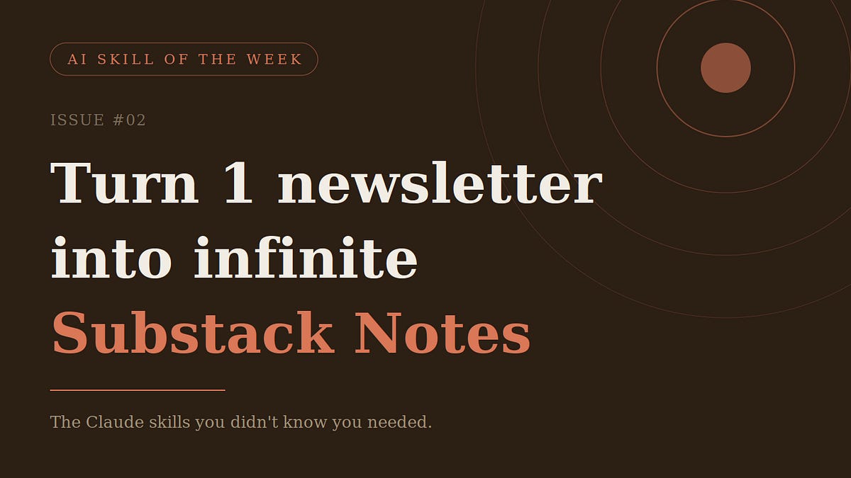 Substack Notes Generator: Repurpose in Seconds
