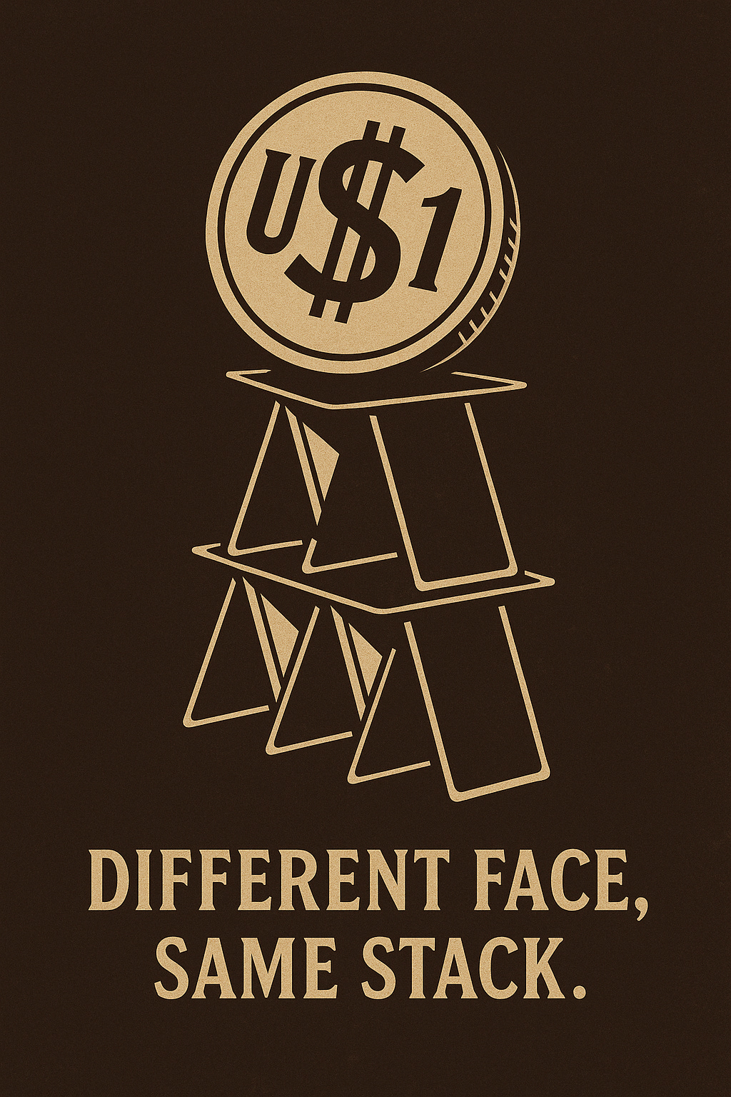 Different Face, Same StackA playing card showing the deck rigged from the start — symbol of a system tilted toward the wealthy.