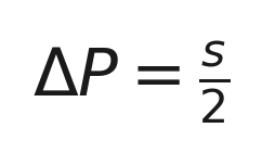 ΔP = s/2