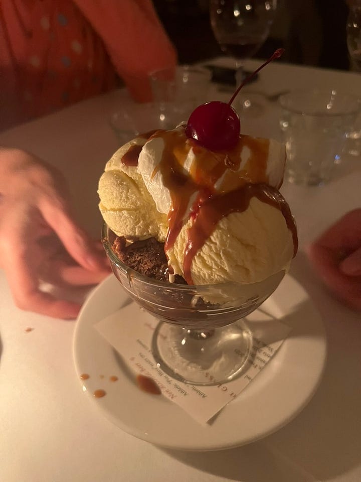 Stissing House artichoke and sundae