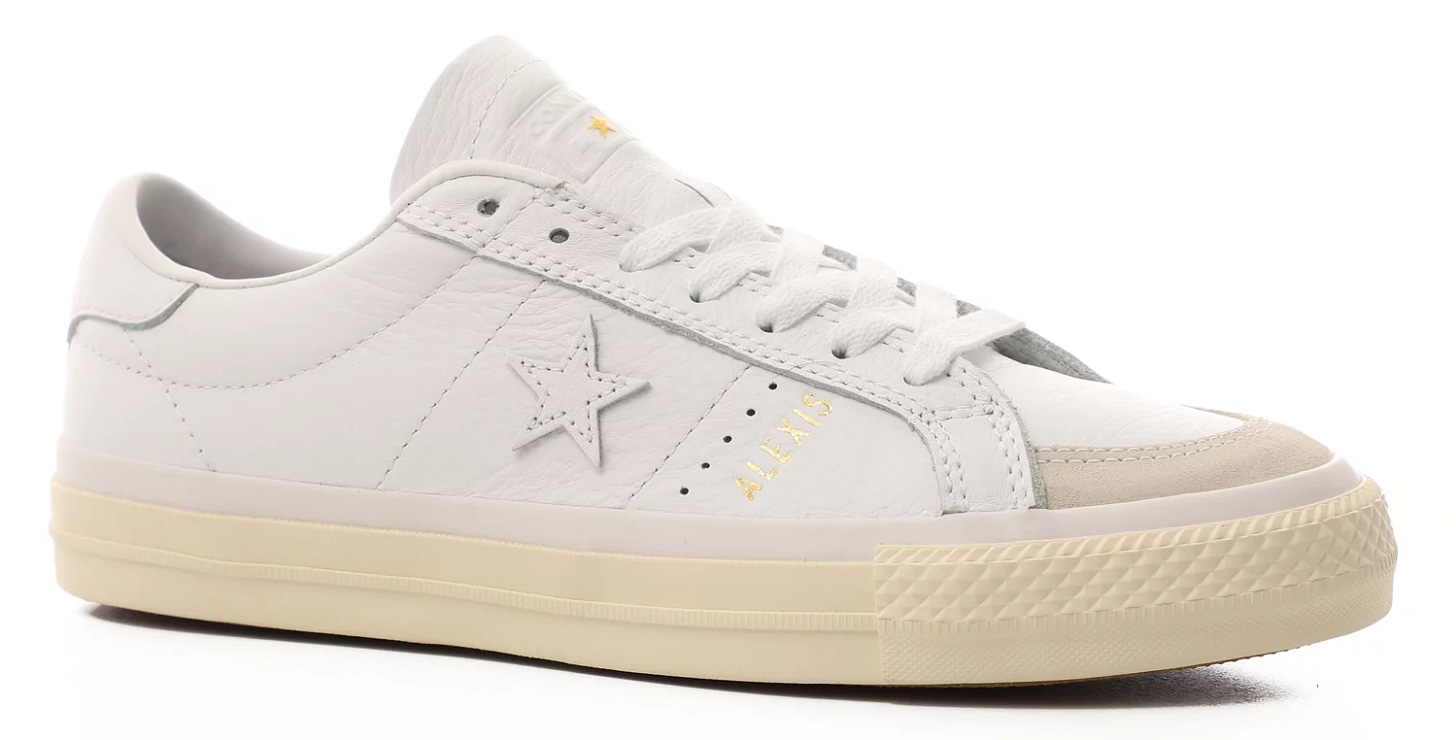 Converse One Star Pro Skate Shoes - (alexis sablone) white/enamelred/egret - Free Shipping | Tactics Converse One Star Pro Skate Shoes - (alexis sablone) white/enamelred/egret - Free Shipping | Tactics
