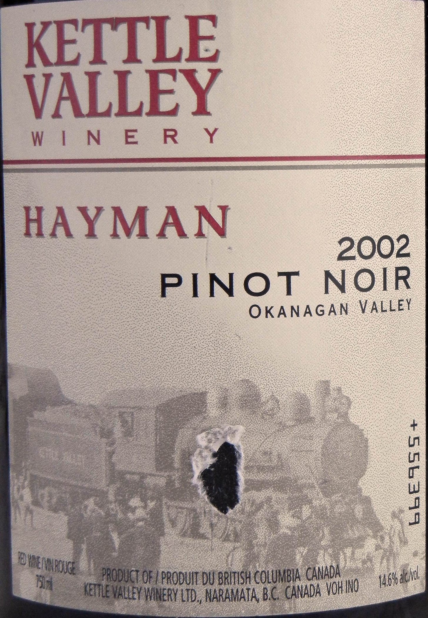 Kettle Valley Hayman Pinot Noir 2002 Label - BC Tasting Review 25