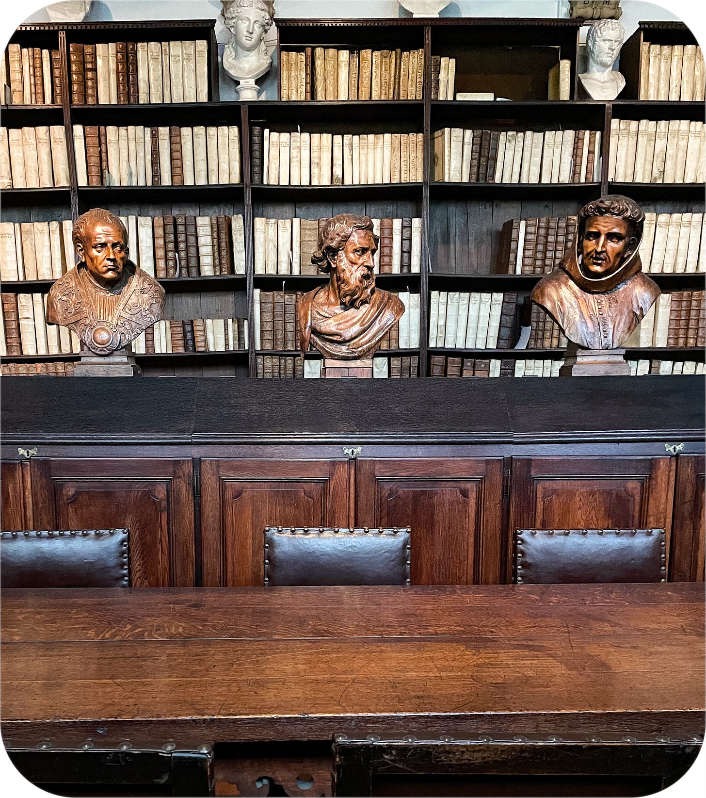 The library of the Plantin-Moretus Museum in Antwerp, Belgium