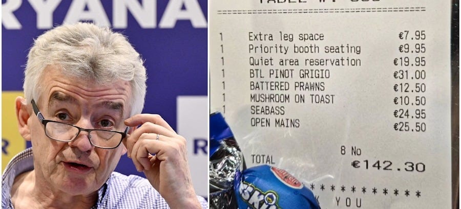 L'arroseur arrosé : le patron de Ryanair paie une addition pour des " suppléments" dans un restaurant (PHOTO) - La DH/Les Sports+