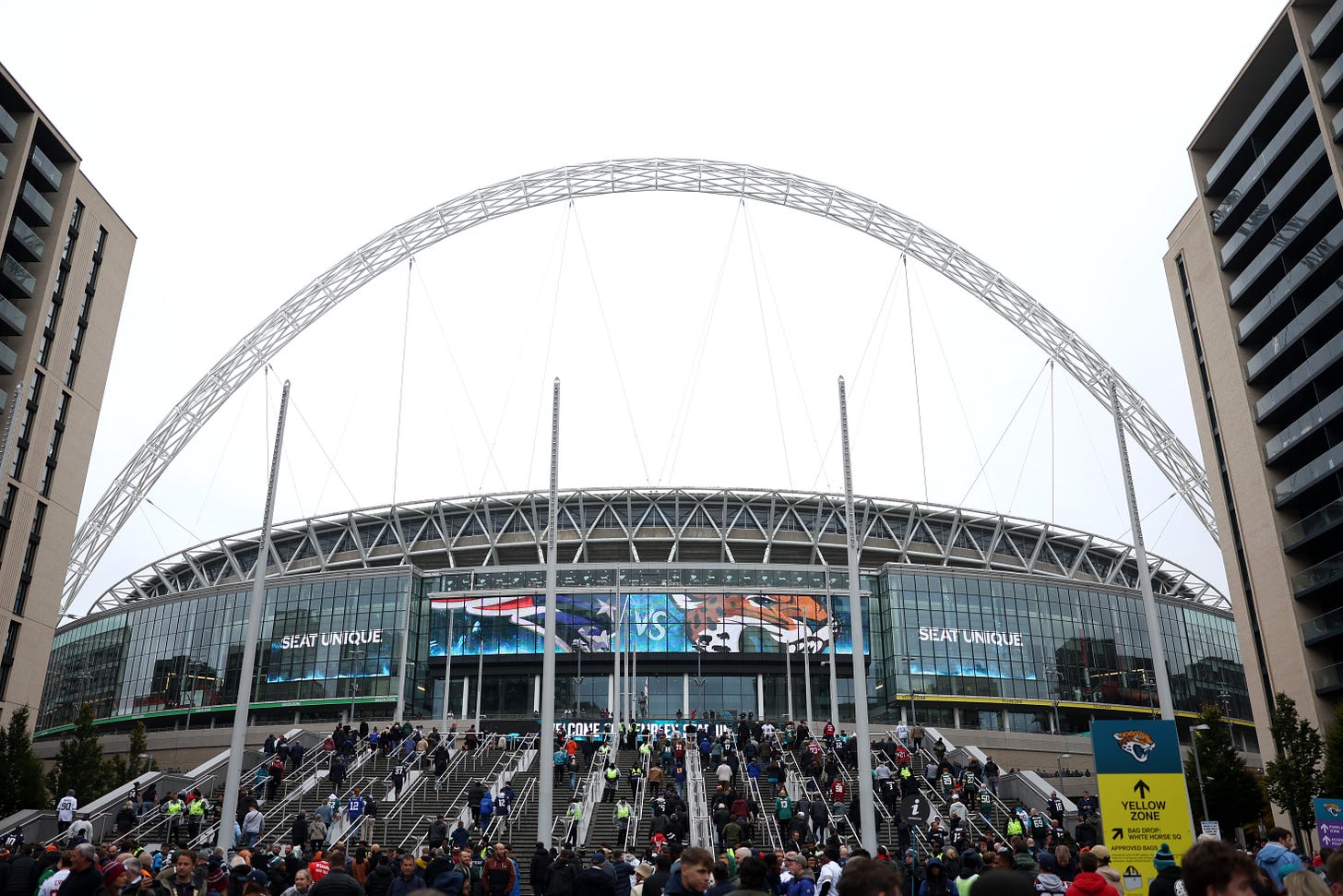 Fans outside Wembley Stadium Fans outside Wembley Stadium