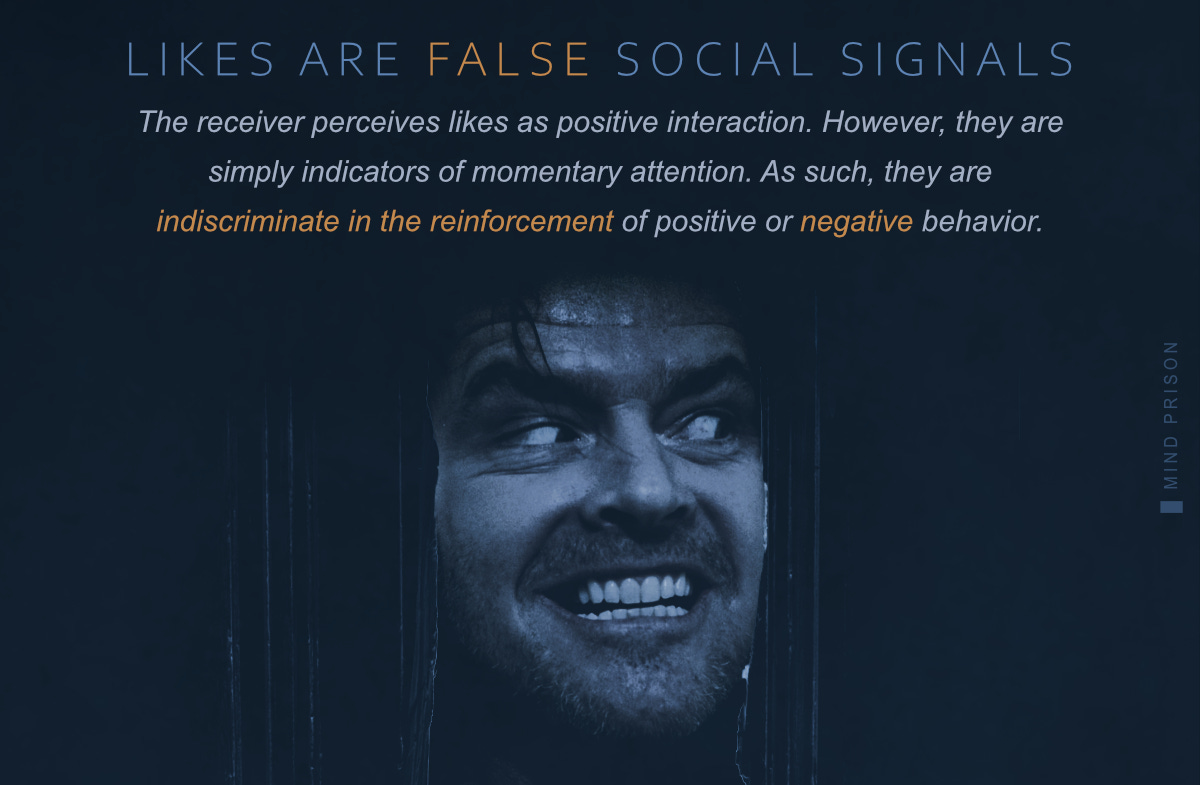 Social Media Likes Are False Social Signals