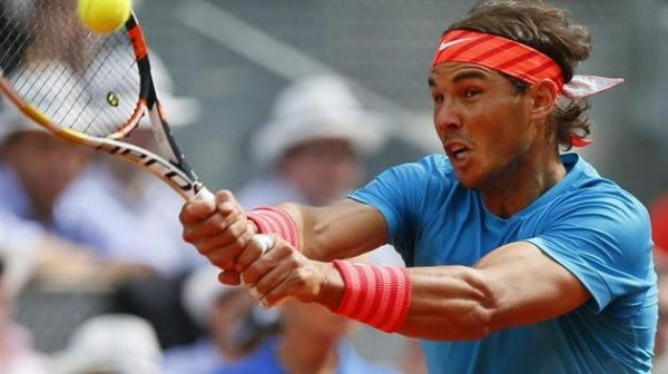 rafael nadal beats simone bolelli 2015 madrid open grifor dimitrov