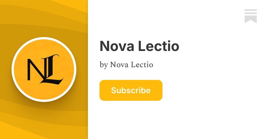 Nova Lectio | Substack