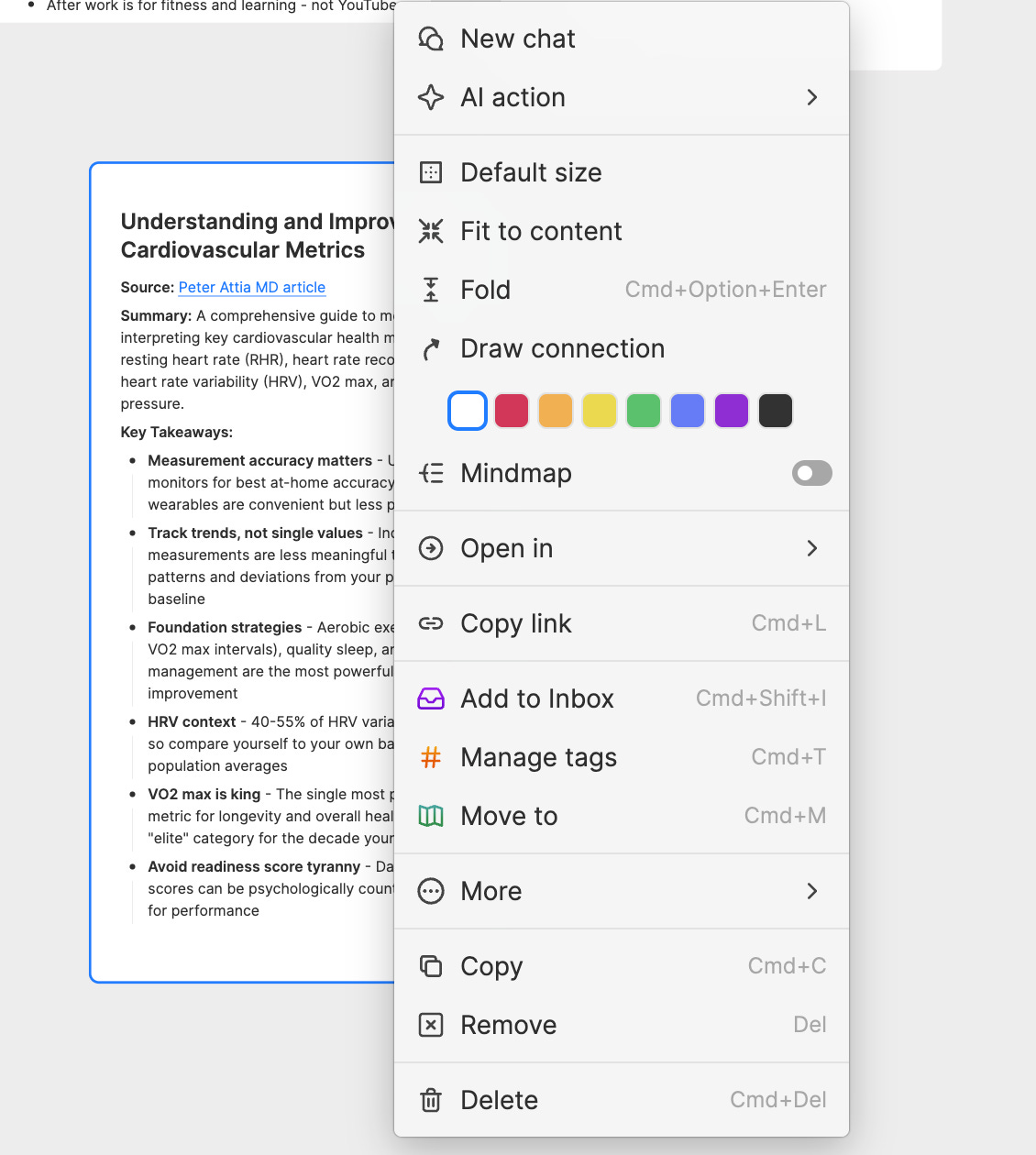 Heptabase. note right click options