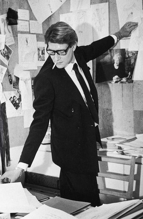 Yves Saint Laurent in his element