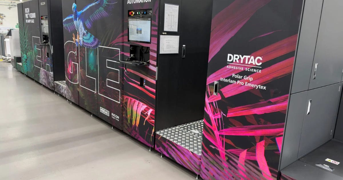 Ricoh demonstrated wrap-grade output using Drytac films on production equipment Ricoh demonstrated wrap-grade output using Drytac films on production equipment