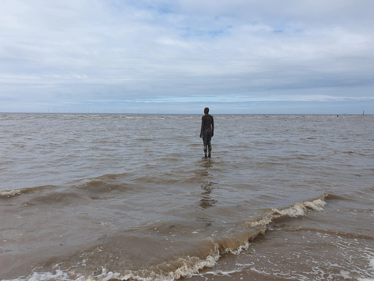 Iron man walks on water