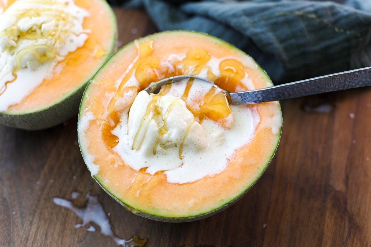 cantaloupe sundae