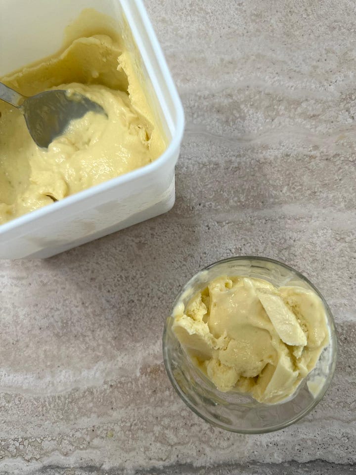 Mango, Lime, Coconut Ice