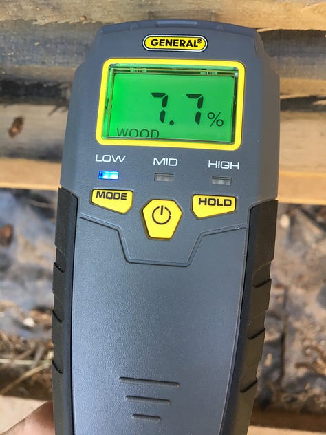 DDirect wood Moisture Content (MC) measurements