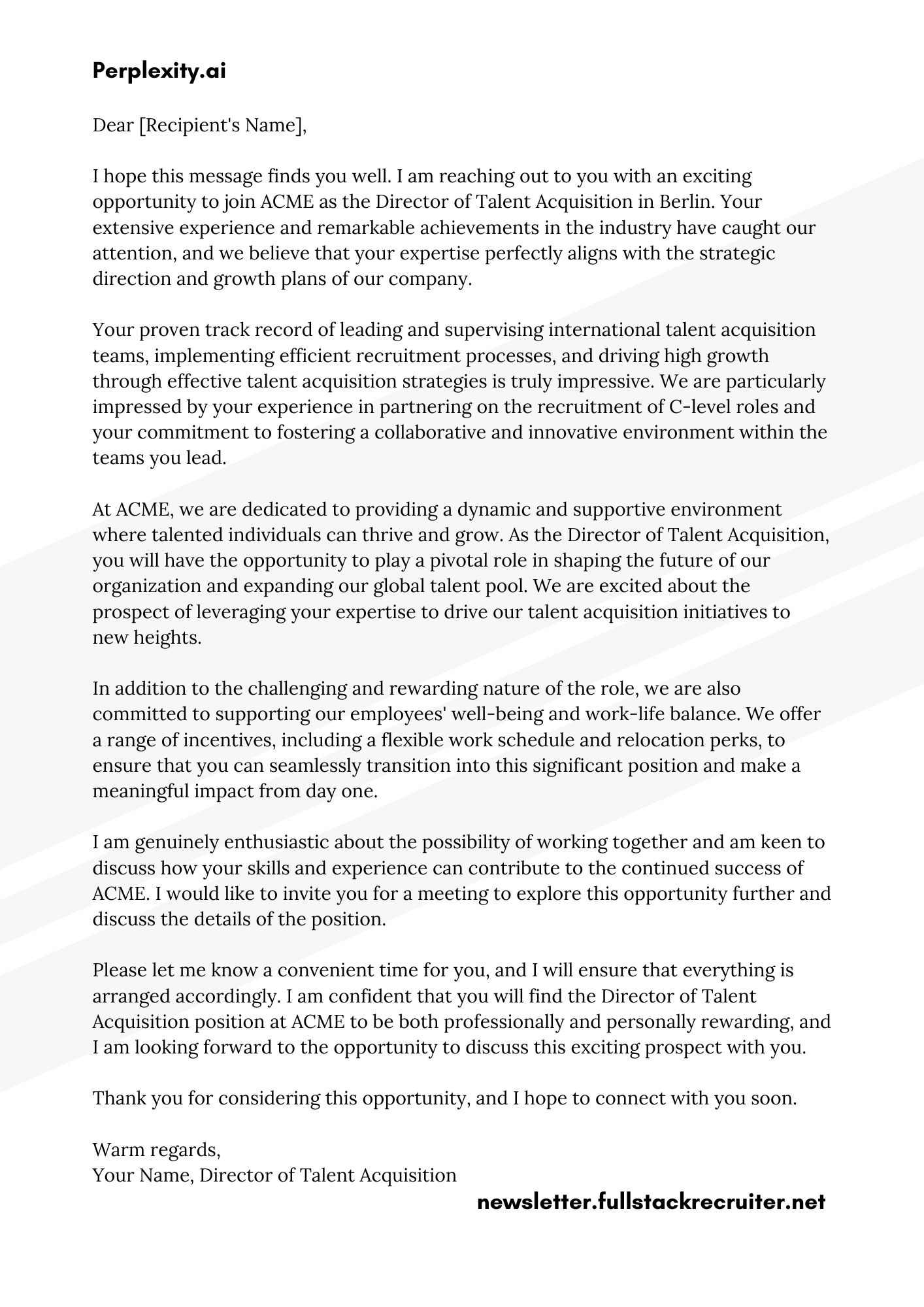 Perplexity.AI Outreach Message