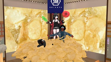 These are images of various activities at Vket with ArmaniXR participating.