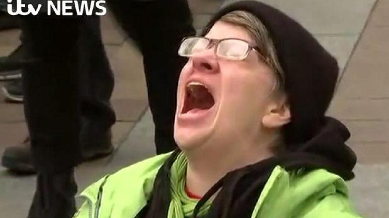 WATCH: Dramatic Trump Protester Goes Viral With Scream Of "NOOO!" WATCH: Dramatic Trump Protester Goes Viral With Scream Of "NOOO!"