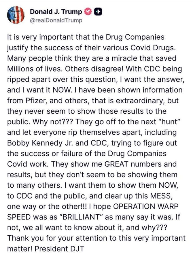 Is Trump Starting to See the Light on mRNA Injections? Are COVID Vaccines On the Way Out? We can only pray it is so.