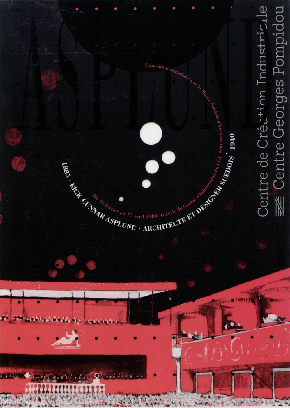 Jean Widmer, Erik Gunnar Asplund, architecte et designer suédois, 1885-1940, Centre Pompidou, Paris, February 15 – April 17, 1989 [© Centre Pompidou / ADAGP, Paris]