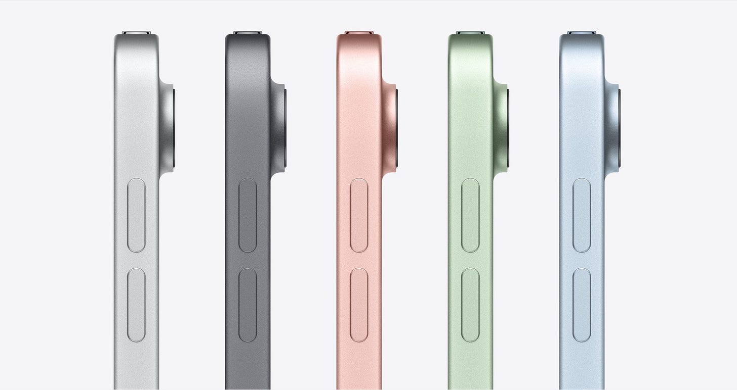 iPad Airのカラー展開