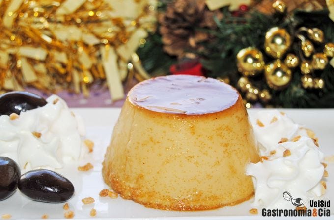 Flan de turrón de Jijona