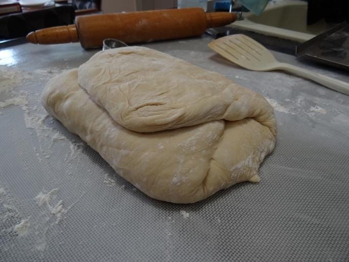 A dough on a table

Description automatically generated