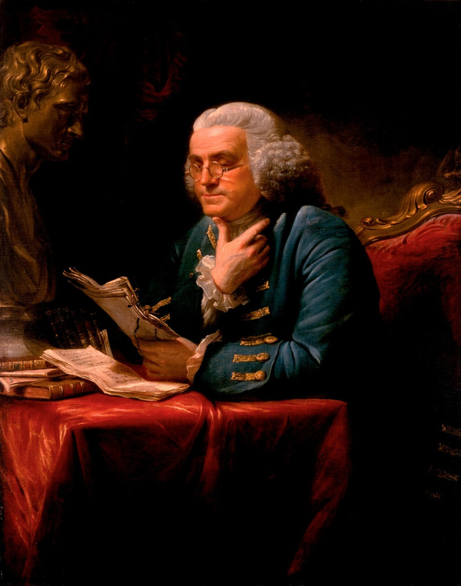 Younger Benjamin Franklin Portrait 8.5x11" Photo Print Artist David Martin Art Younger Benjamin Franklin Portrait 8.5x11" Photo Print Artist David Martin Art