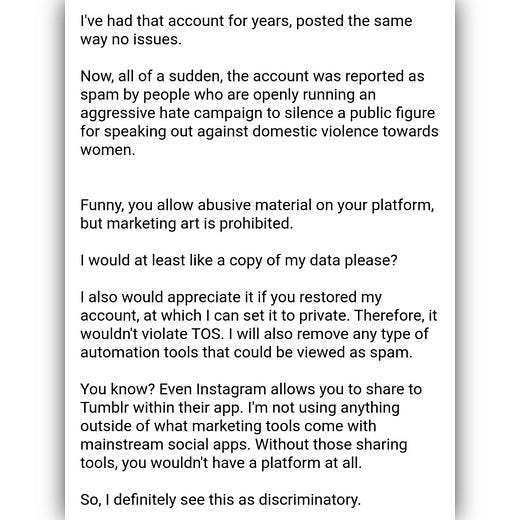 Data Suppression Tumblr at it again, it seems..