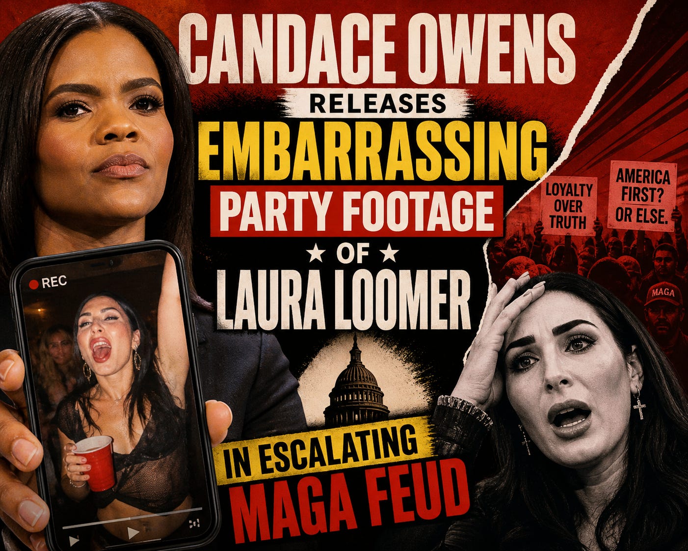 Candace Owens Releases Embarrassing Party Footage of Laura Loomer in Escalating MAGA Feud