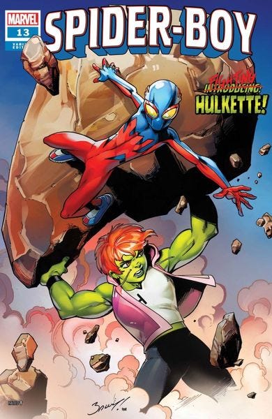 [Spider-Boy #13 (Mark Bagley First Appearance Spoiler Variant) (Product Image)]