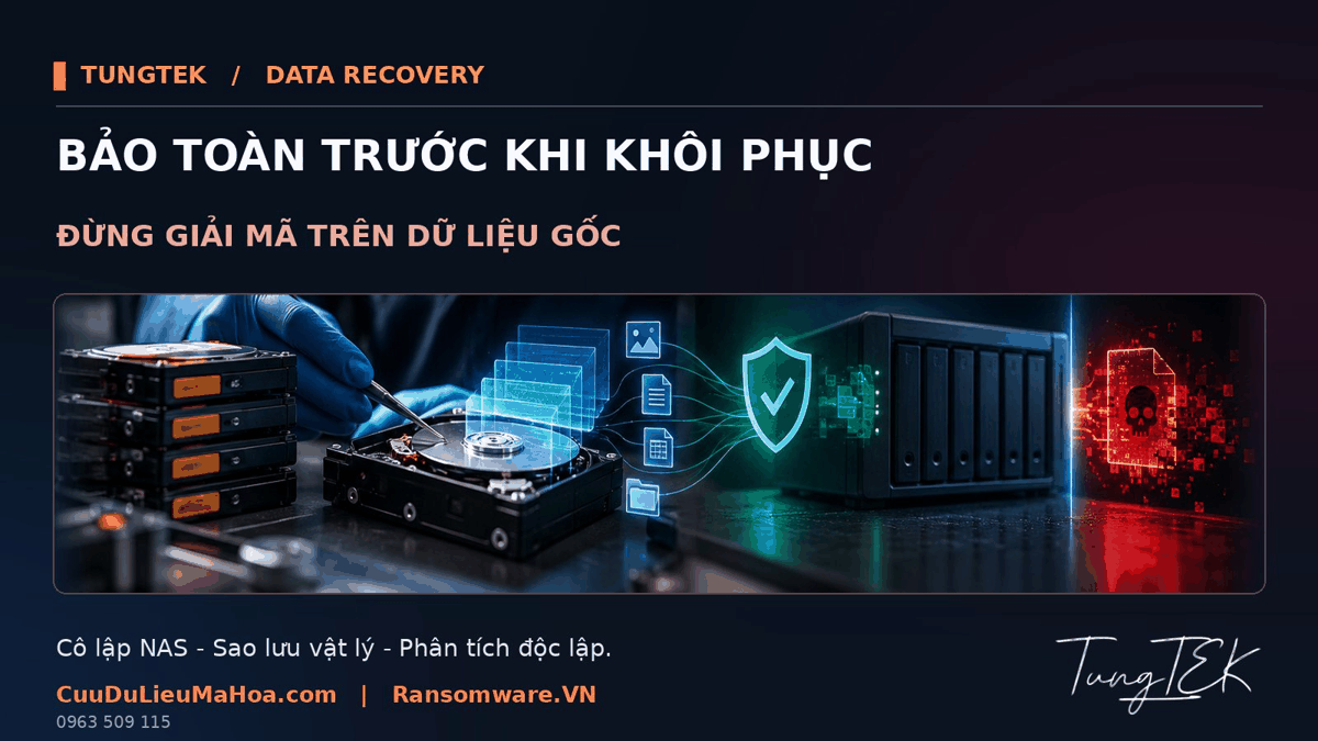 Minh họa bảo toàn dữ liệu NAS trước khi thử khôi phục.