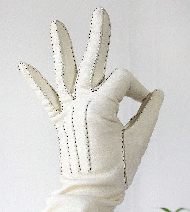 Ivory Kidskin Elbow Gloves Ivory Kidskin Elbow Gloves