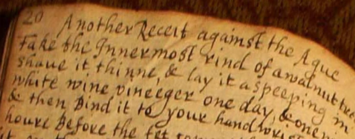 Handwritten title of a recipe