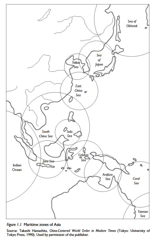 China's centre and periphery tributary network