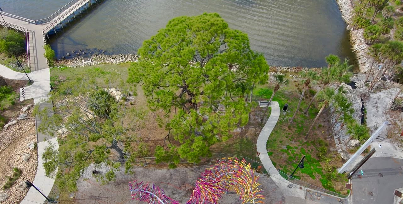 New “Singing River” Sculpture Installed at Mineral Springs Park Along Bradenton Riverwalk