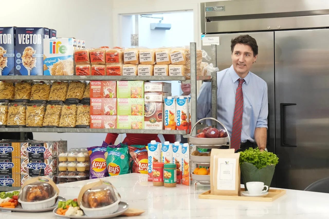 Prime Minister Justin Trudeau arrives to make an announcement regarding a two-month suspension of GST on selected goods, at Vince’s Market, a grocery store in Sharon, Ontario, on Nov. 21, 2024. (Chris Young/Canadian Press - image credit)