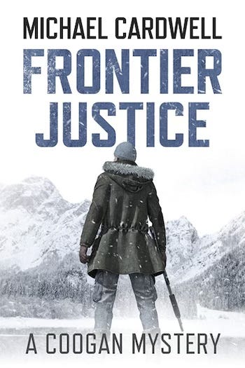A man with his back to the viewer, holding a rifle and starin up at a snowy mountain A man with his back to the viewer, holding a rifle and starin up at a snowy mountain