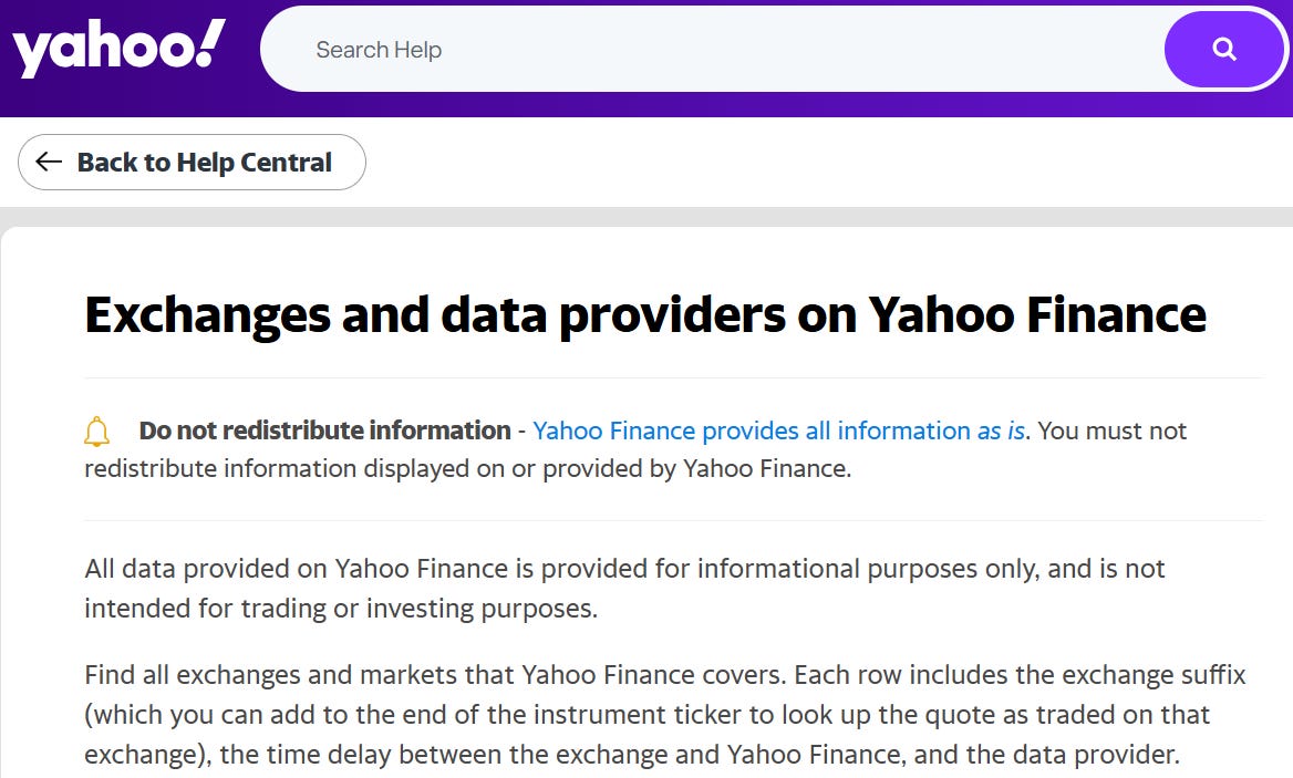 Yahoo Finance’s data disclaimer by Federico Trotta Yahoo Finance’s data disclaimer by Federico Trotta