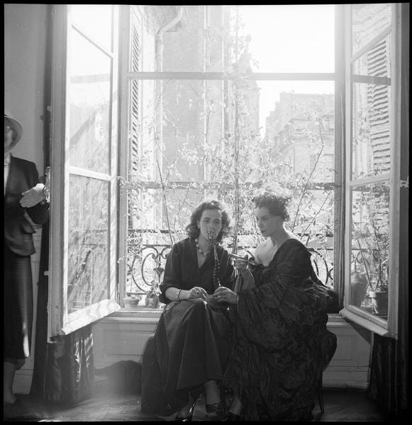 Deny Fear on X: "Remembering Leonora Carrington on her birthday. Denise  Colomb took this series of photos of Carrington with Leonor Fini at Fini's  apartment on Rue Payenne in 1952 https://t.co/ZElVvfN22Z" /