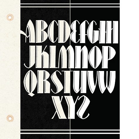 Scanned page from Signs of the Times, 1943 — Alf R. Becker's Alphabet No. 137, an Art Deco uppercase and lowercase with clean, confident letterforms suited for poster and display work.