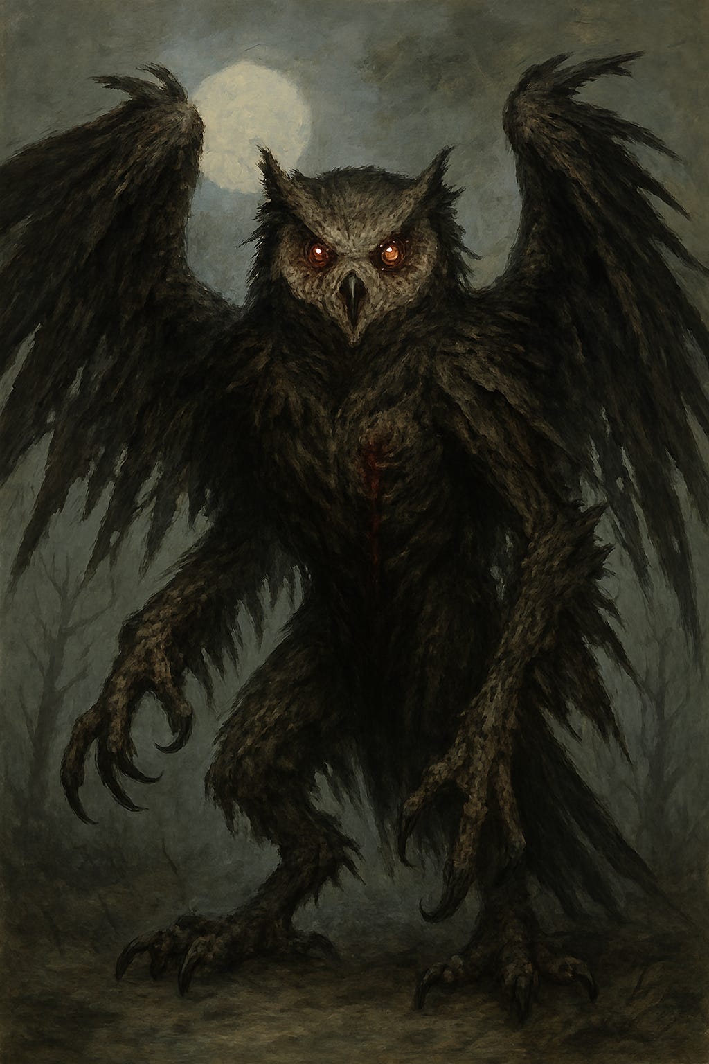 Create a picture of a Greater Strix for Curse of Strahd
