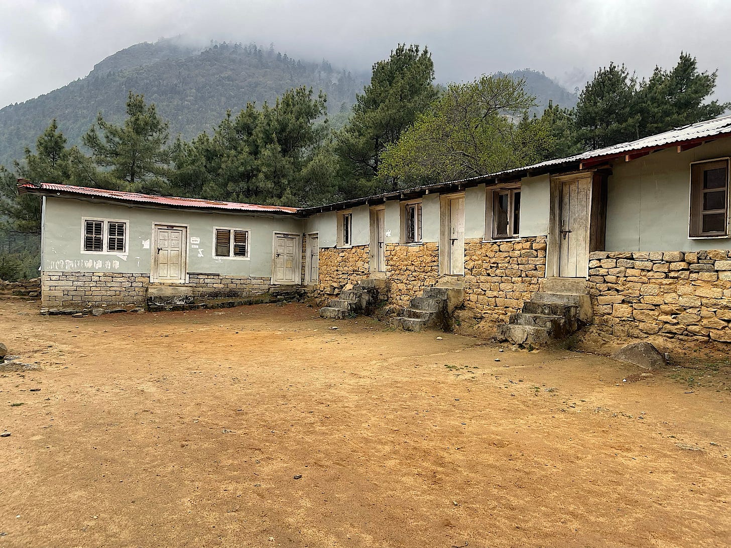 We visited the local schoolyard.